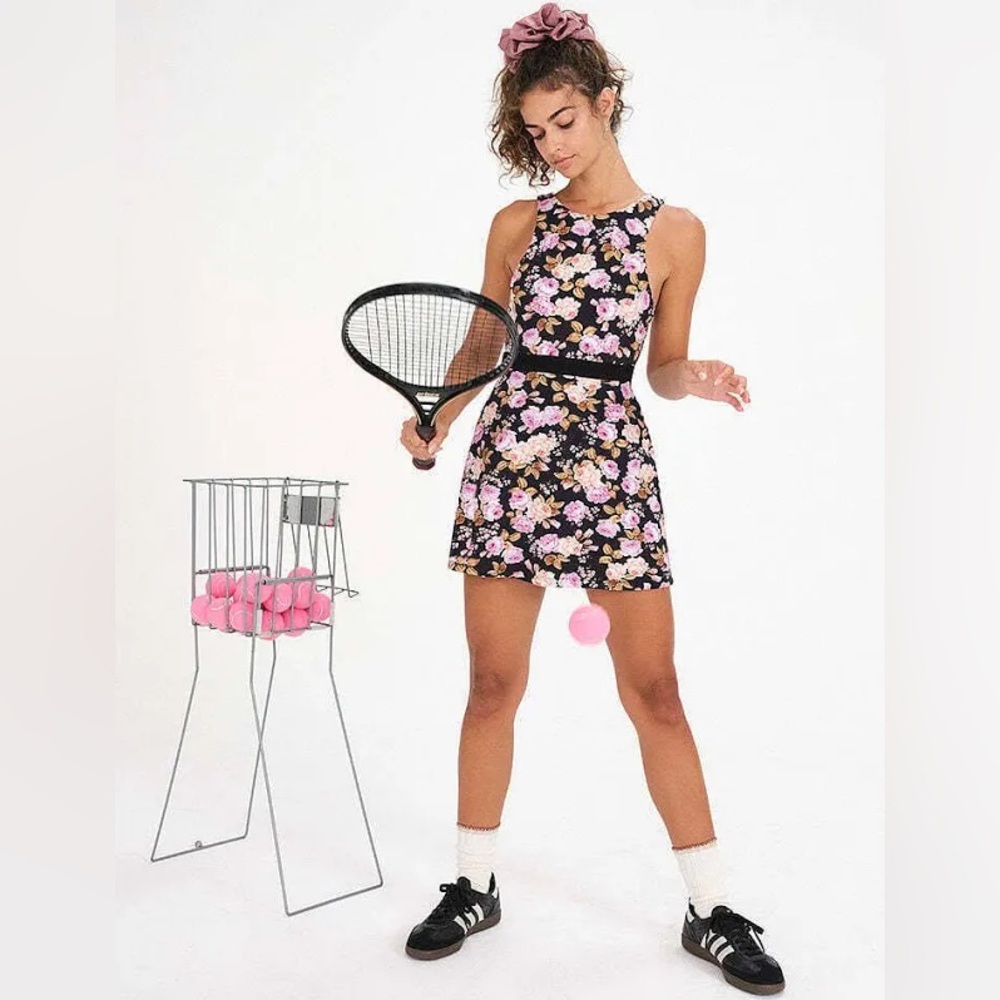 FOR LOVE & LEMONS floral mini Tennis dress Size Small NWT